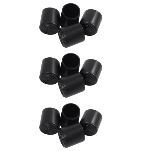 Rubber Möbel Krücke Füße Hocker Stuhl Bein Tip Pad 12Pcs Schwarz