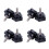 M6 x 15mm Male Thread Screw Star  Locking Screw Handle Black 8 Pcs 1