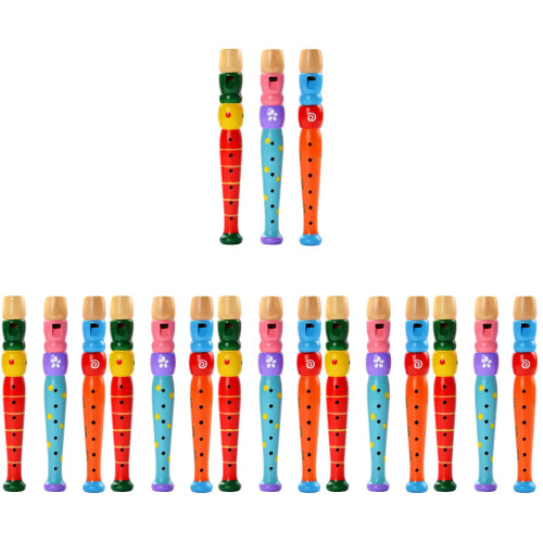 18Ud Instrumentos Madera Piccolo Juguetes 2