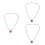 3Pièces Collier Golf En Durable Zinc Élégant 6