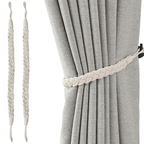 4Ud Para En Beige Tejida, Sujeción Decorativa