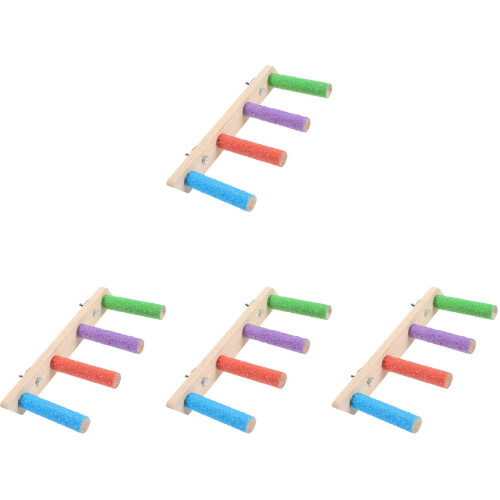 4Ud Multi-Nivel De Madera Para Pájaros Para Mascotas 2