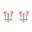 2Pièces Accessoires Rouges Pour Pliage Branches Bonsai Sans Casse 4