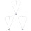 3Ud Joya De Cuello Plateada Collar Abatible Decorativo Y 2