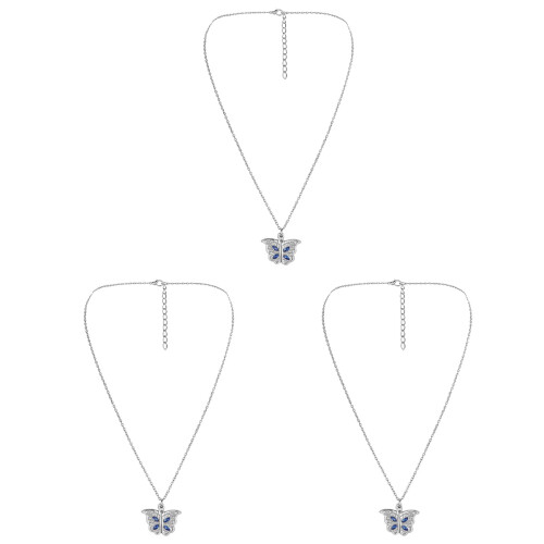 3Ud Joya De Cuello Plateada Collar Abatible Decorativo Y 1