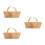 3Ud Cesta Tiny De Bambú Khaki Para Miniaturas Y Decoración De Casitas 8