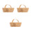 3Ud Cesta Tiny De Bambú Khaki Para Miniaturas Y Decoración De Casitas 6
