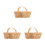 3Ud Cesta Tiny De Bambú Khaki Para Miniaturas Y Decoración De Casitas 9