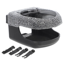 5Ud Soporte Bebida Plástico Negro Con Decoración Brillante