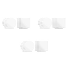 2mm Acrylic Sheet Clear Cast for Plexiglass with Double Sided Protective for LED Light Base Signs DIY Display 18 Pcs