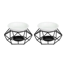 2X Delicate Romantic Ceramic Tealight Candle Holder Oil Burner Aroma Diffuser Furnace Home Decoration Stylish Design