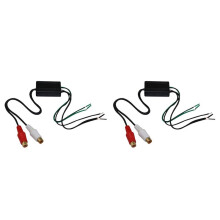 2X Conversor de Salida de Línea de Altavoz Una 2 RCA IN/OUT Alto / Bajo para Audio de Automóvil