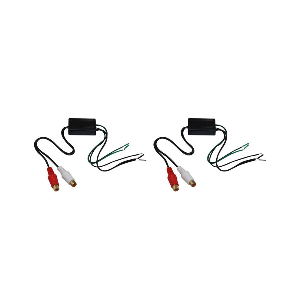 2X Speaker To 2 Rca Output Converter In/Out High/Low For Car Audio 6034197738365