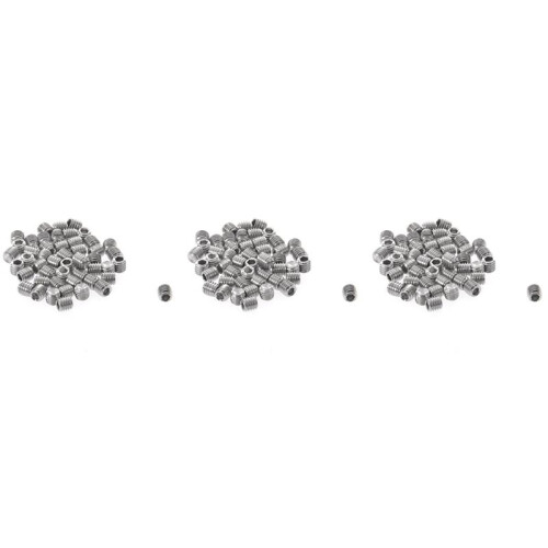 150Pcs M3X3mm Stainless Steel Hex Socket Set Cap Point Grub Screws Silver
