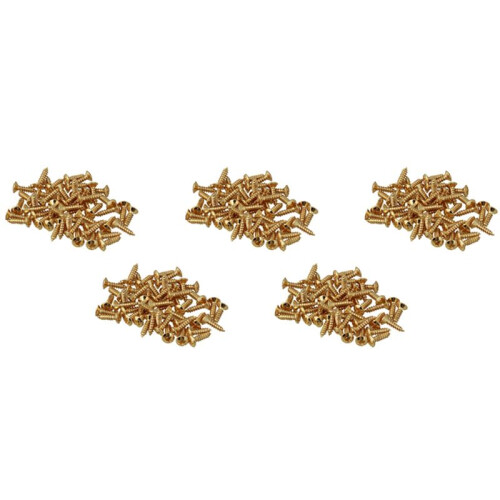 250X Pièces de Vis de Basse de Guitare pour Pickguards Scratchplates, Or