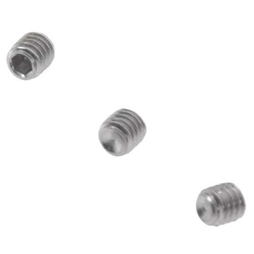 150Pcs M3X3mm Stainless Steel Hex Socket Set Cap Point Grub Screws Silver 2