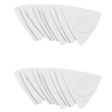 Flanger 20Pcs Triangle-Guitar Picks 1.0 0.75 0.5 mm Thickness in PC + ABS Material Antislip Style Picks White