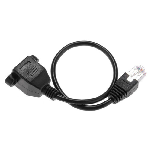 2X, 1FT RJ45 Cable de Extension de Red de Lan Ethernet Macho A Hembra Montaje En Panel Roscado 1