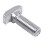 M8 Thread T-Slot Drop-in Stud Sliding Screw Bolt Silver Tone 15Pcs 5