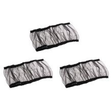 3X VogelkäFig Abdeckung Samen Fänger VogelkäFig Nylon Mesh Netz Abdeckung Rock Bewachen (Schwarz)