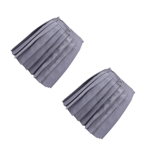 2Ud Falda Escolar Plisada Spandex Con Alta Niñas 2