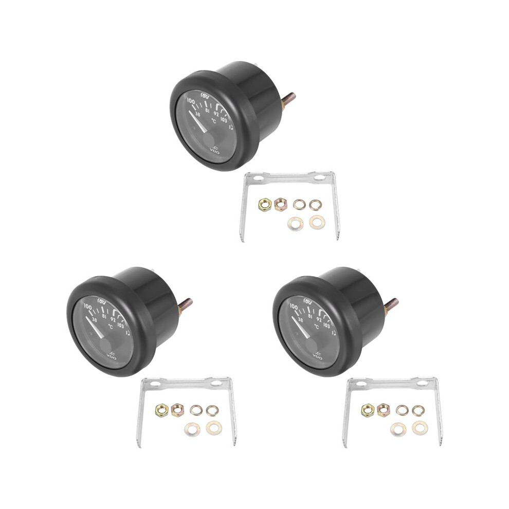 3X Vdo Water Temperature Gauge Electromagnetic Water Temperature Gauge 38-120C/100-250F 24V Black 6033505433800