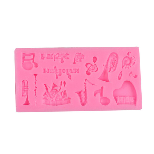 Moule à thème musical en Silicone résistant à la chaleur, pour