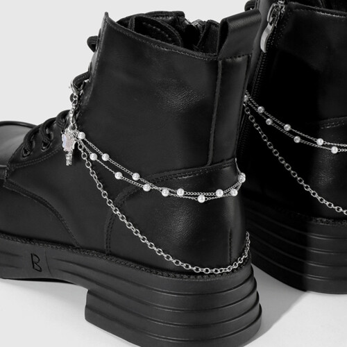 Décorations de chaussures en-Chaï à chaussures à clés en argent 2