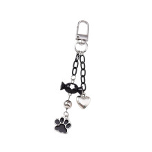 Creative Cat Paw Candy Flower Keychain-Candy Love Footprint