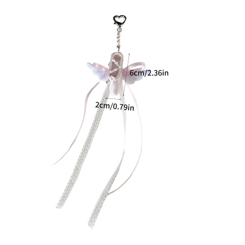 Sturdy Fabric Metal Charm Ballet Accessory Artistic Keychain 2