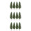 30St Groen Plastic Modelbomen Miniatuur Voor Scenery Decor 8