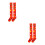 2Paren Rood Over De Knie Clown Met Elastische Comfortvoering 4