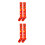 2Paren Rood Over De Knie Clown Met Elastische Comfortvoering 10