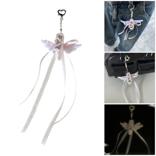 Sturdy Fabric Metal Charm Ballet Accessory Artistic Keychain 1