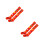 2Paren Rood Over De Knie Clown Met Elastische Comfortvoering 7