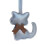 Porte-clés moderne en cuir PU, pendentif inspiré du chat,-Argent 1