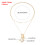 Multi Faceted Glass Necklace Creative Collarbone Chain Stylish 3