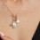 Multi Faceted Glass Necklace Creative Collarbone Chain Stylish 6
