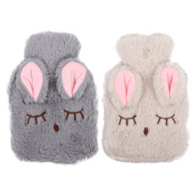 6Stk Plüsch Warmwasserbeutel Handwärmer Winter Gebrauch Beige Grau Set