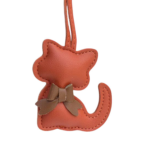 Joli porte-clés sur le thème du chat, accessoire suspendu-Orange