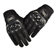 Motorcycle Gloves, Ergonomic Design Touch Screen Full Finger Racer Gloves with Knuckle Protection, Non-Slip Silicone Points for Perfect Grip and Contr