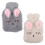 6Stk Plüsch Warmwasserbeutel Handwärmer Winter Gebrauch Beige Grau Set 11