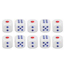 Dadi con angoli squadrati, dadi in plastica premium dai colori vivaci 10D6 da 16 mm per un uso diffuso, dadi di dimensioni standard con numeri chiari