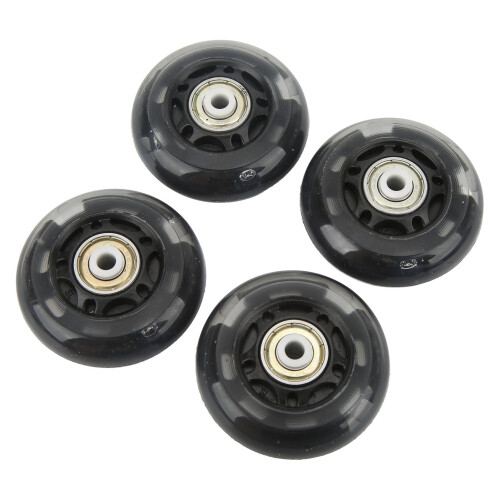 Roller's Delight, LED Inline Wheels 63mm Centrifugal Force Powered, Sturdy Material For Smooth Comfortable Indoor Skateboard Experience (4Pcs)