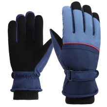 Luvas de esqui infantis, luvas de inverno impermeáveis para crianças com palma antiderrapante e punho ajustável, luvas de snowboard quentes