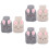 6Stk Plüsch Warmwasserbeutel Handwärmer Winter Gebrauch Beige Grau Set 6