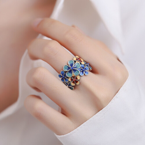 Fashion Floral Accent Ring Lightweight Copper Construction For 1
