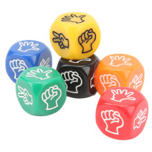 Vibrant 12PCS 20mm Dice Set for Rock Paper Scissors Party Games