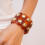 Old Secure Bangle Artisanal Acrylic Sphere-Shallow coffee 4
