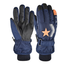 Adventurous Winter Kids Ski Gloves For Outdoor Sports, Anti-Slip Wear-Resistant Design Waterproof Fabric Gloves With Fleece Lining For Boys And Girls